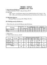 Thi học kì I vật lí 9 năm học 2012 - 2013